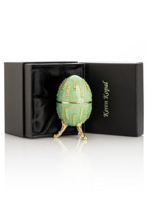 Green Easter Egg with Flowers Hidden compartment