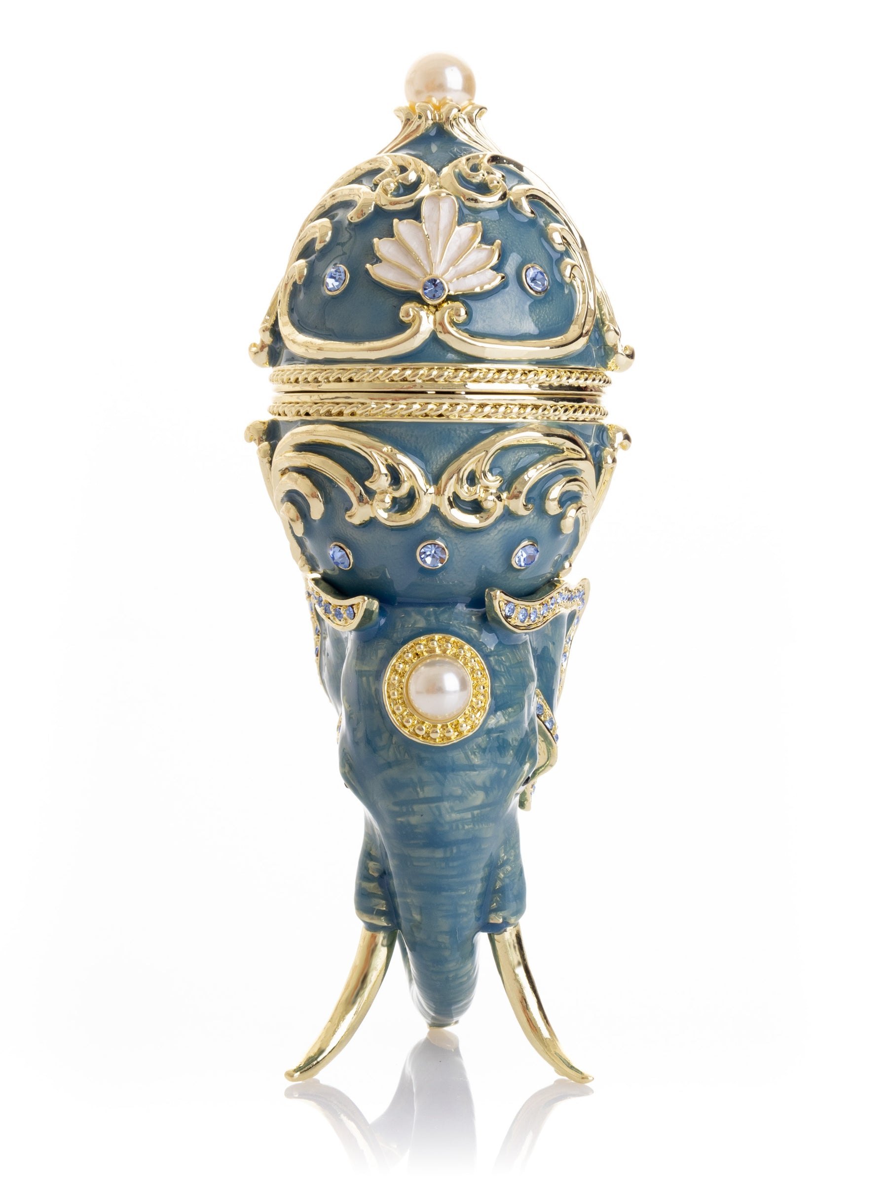 Keren Kopal Unique Easter Egg Elephant Pedestal