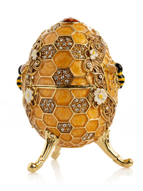 Keren Kopal Easter Egg Honeycomb with Bees Hive trinket box