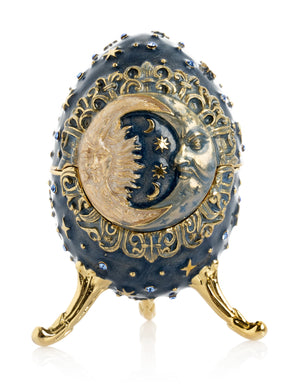 Keren Kopal Celestial Sun and Moon Egg Trinket Box