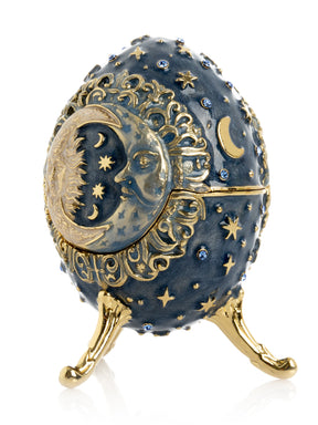 Keren Kopal Celestial Sun and Moon Egg Trinket Box