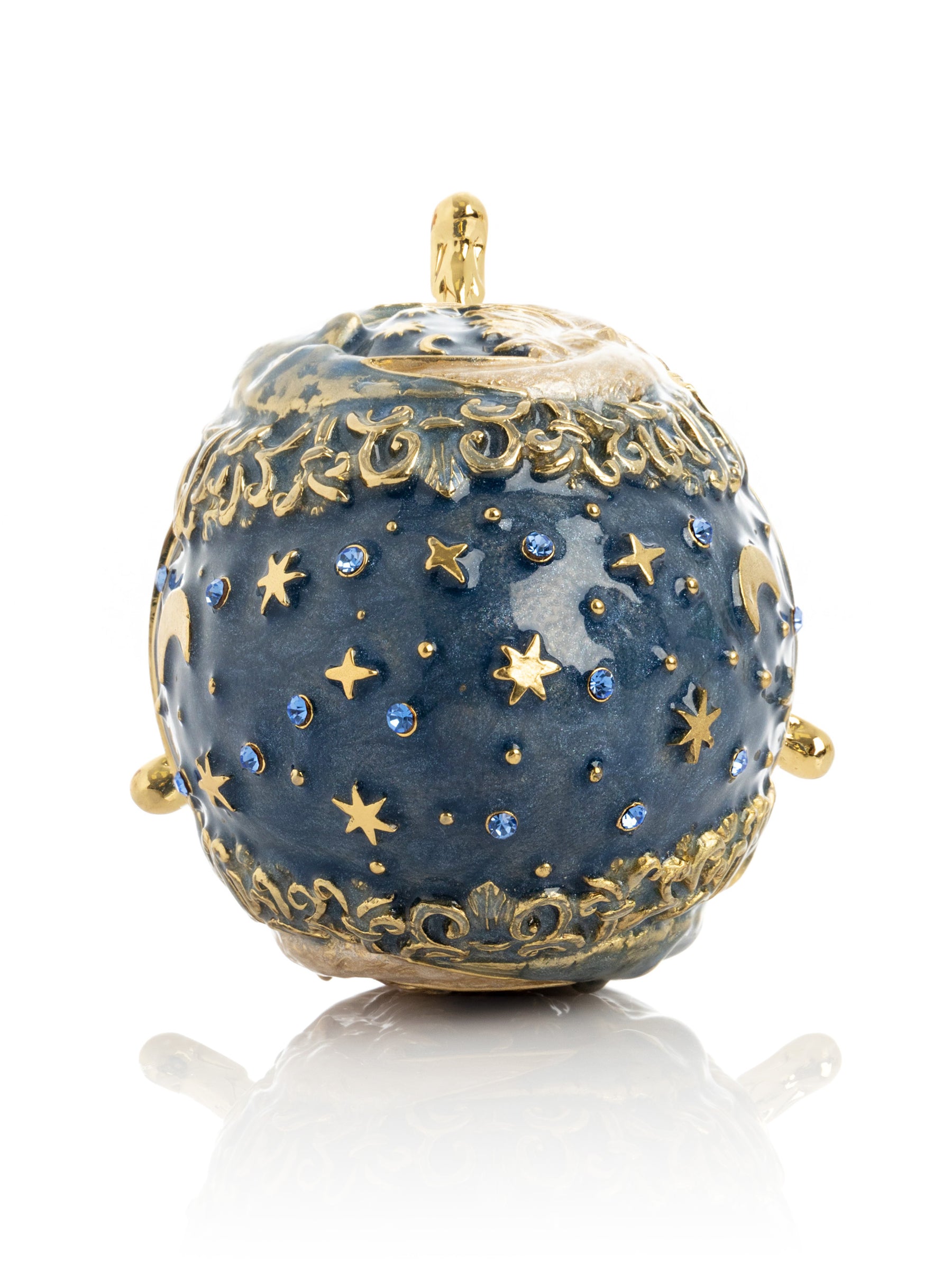 Keren Kopal Celestial Sun and Moon Egg Trinket Box