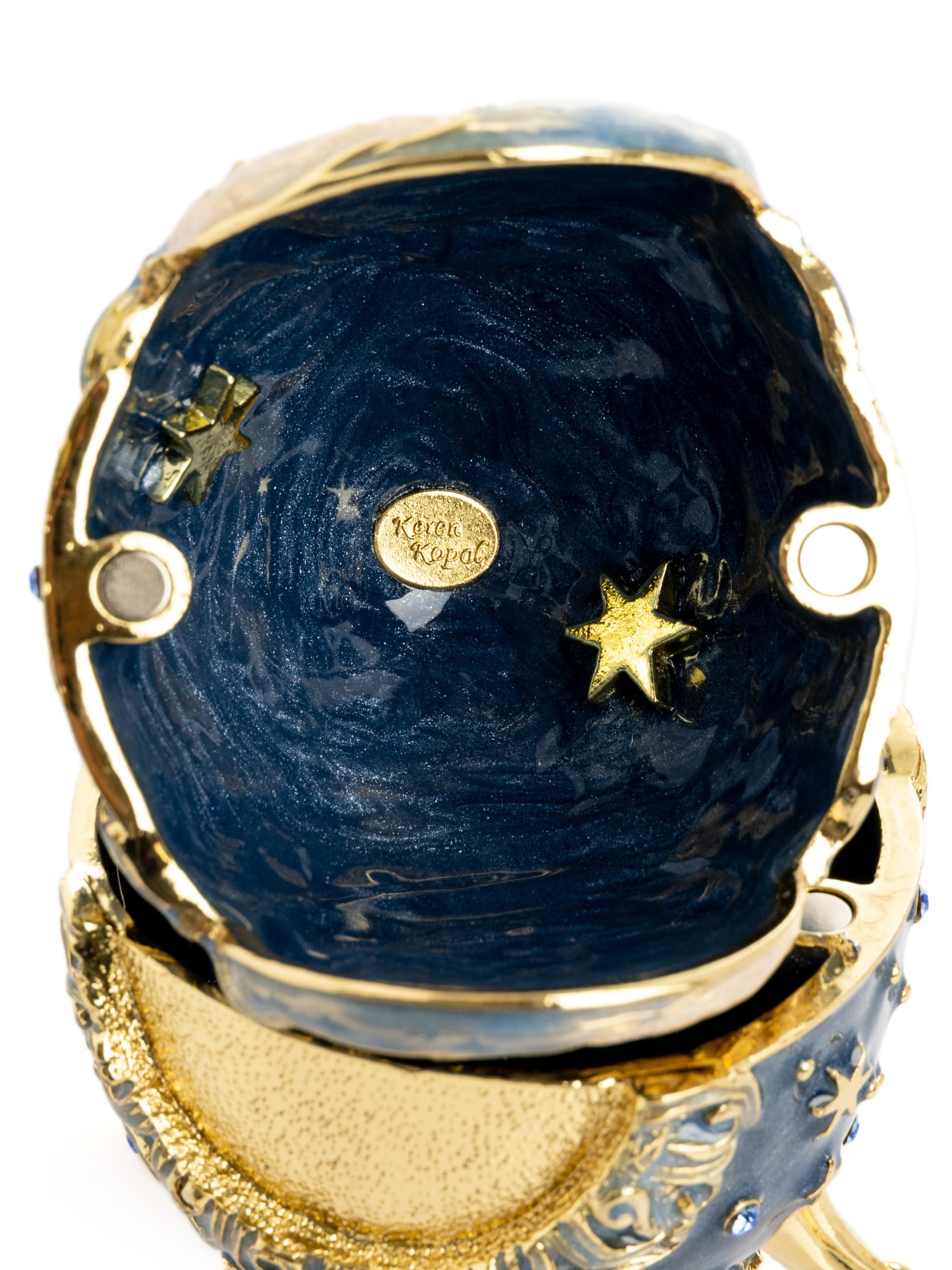 Keren Kopal Celestial Sun and Moon Egg Trinket Box