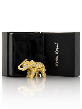 Golden Elephant with crystals