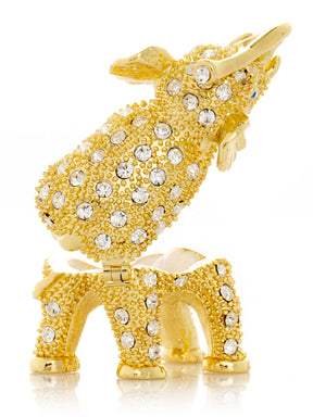 Keren Kopal Golden Elephant with crystals