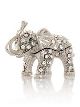 Keren Kopal Silver Elephant with Green Eyes