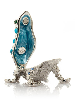 Keren Kopal Silver Frog with Turquoise Gemstones