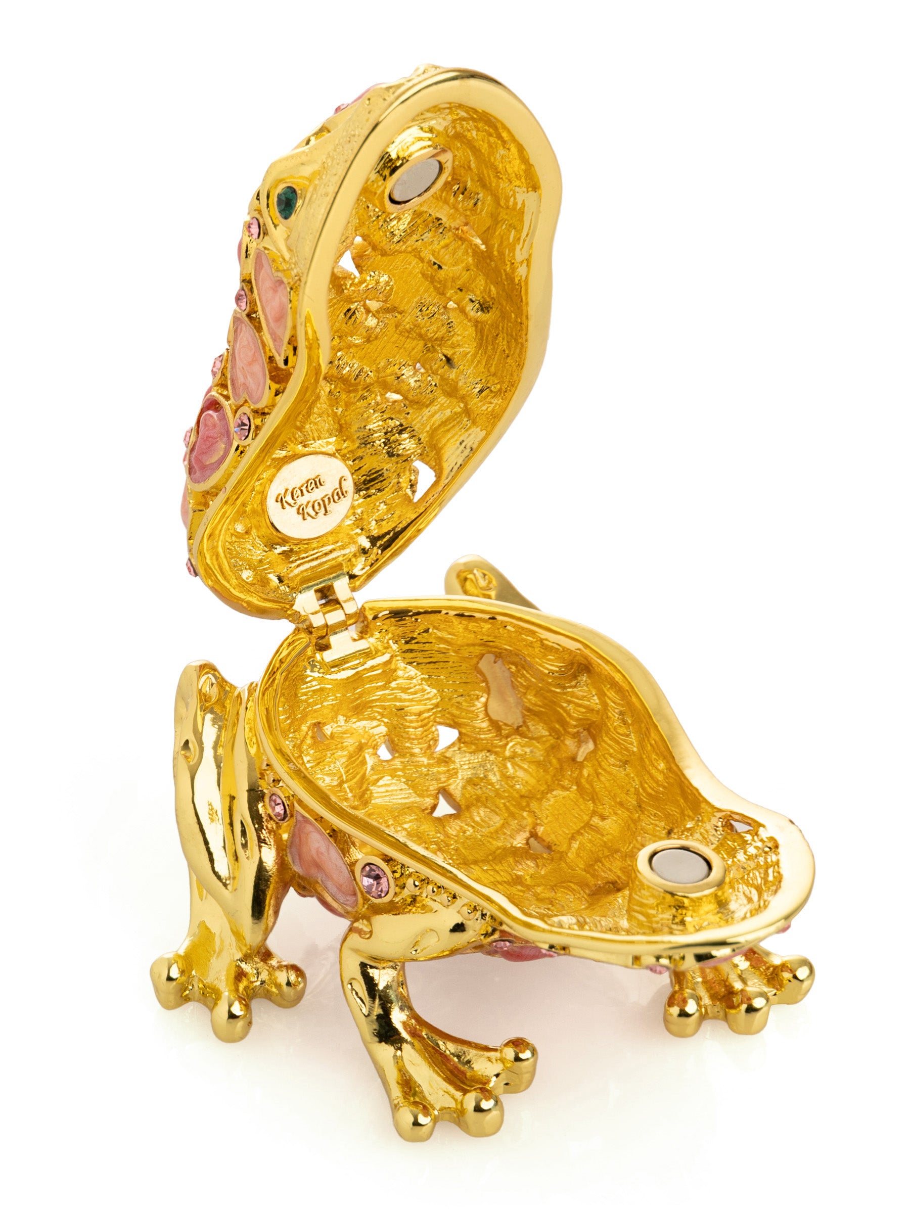 Golden Frog with Hearts