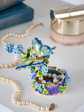 Blue Butterfly on Flowers