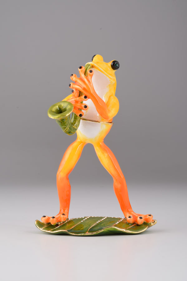 Grenouille Jouant du Saxophone