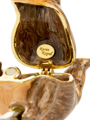 Hippo Running on a Treadmill Trinket Box