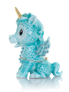 Cute Blue Unicorn Horse trinket Box Limited Edition 1-250