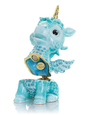 Cute Blue Unicorn Horse trinket Box Limited Edition 1-250