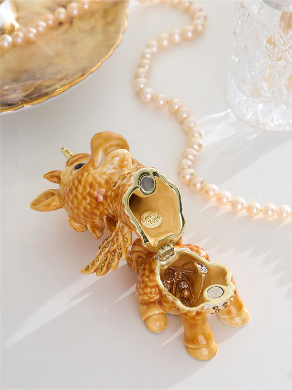 Adorable Boîte à bijoux Licorne Brune Édition Limitée 1-250