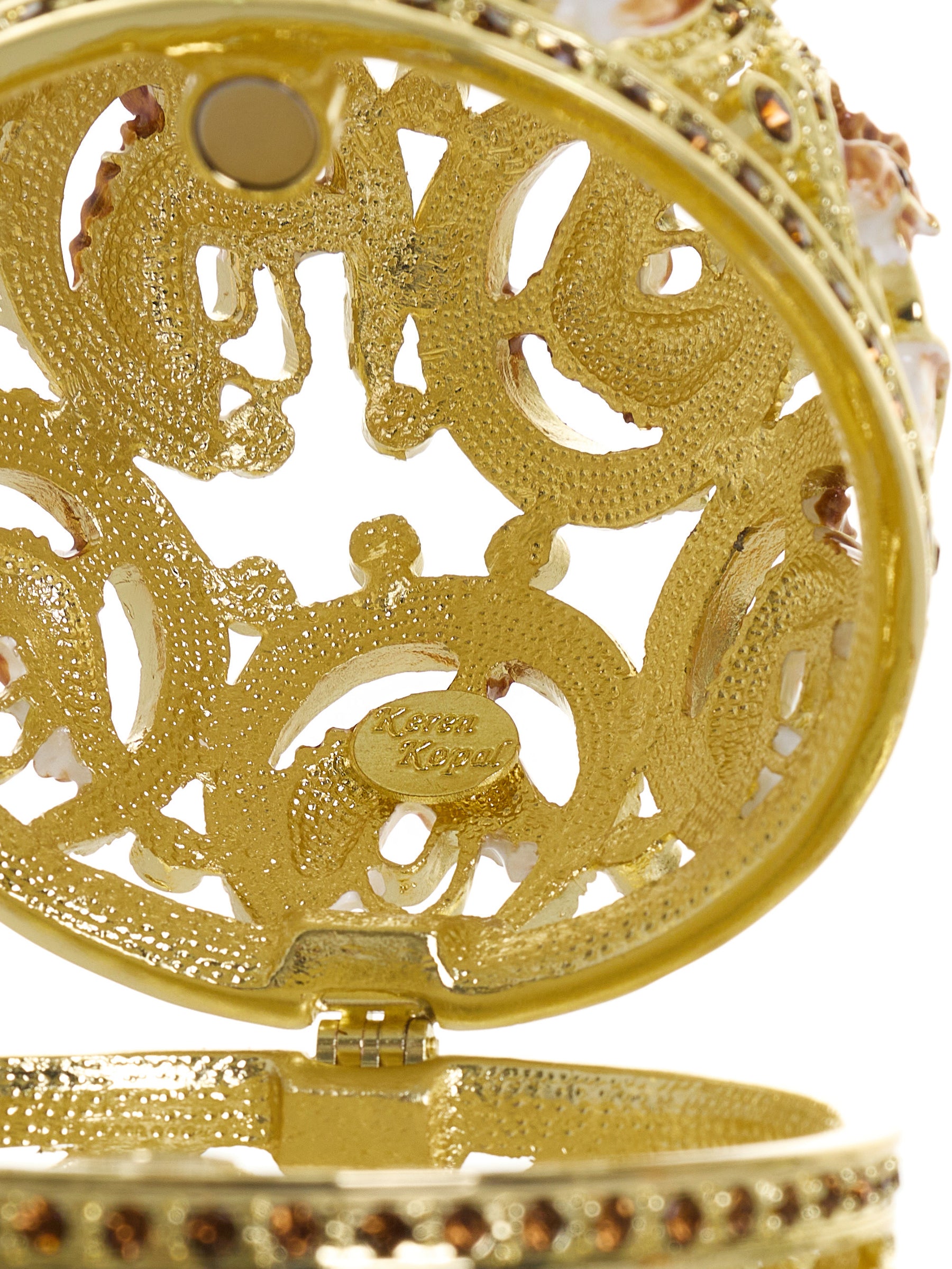 Golden Easter Egg decorated with Horses