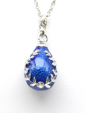 Keren Kopal Blue & Silver Egg Pendant Necklace
