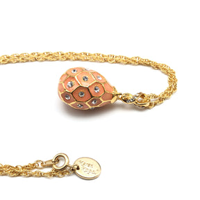 Keren Kopal Pink & Gold Egg Pendant Gold Necklace