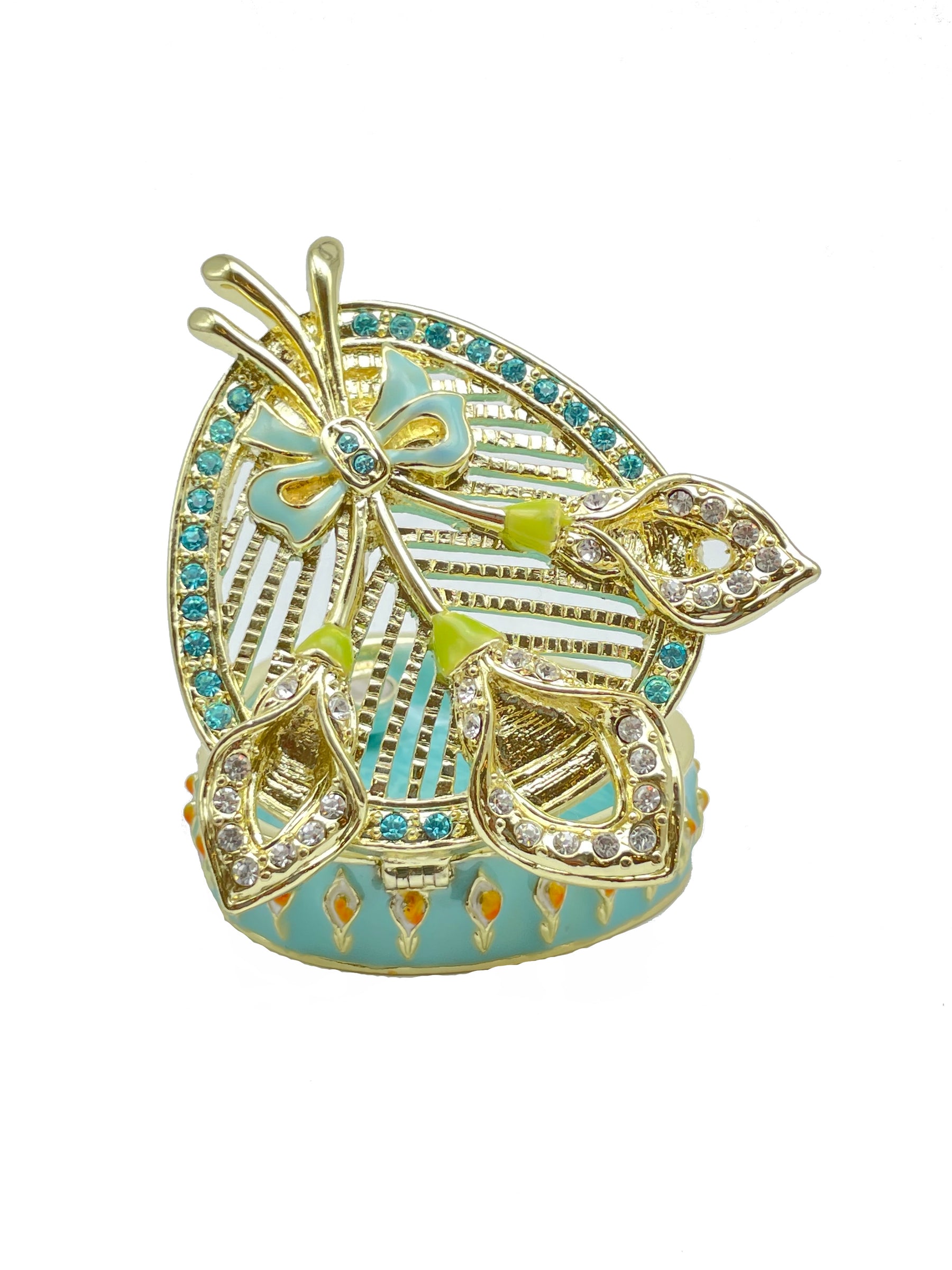 Keren Kopal Green turquoise Beautiful Decorated Trinket Box