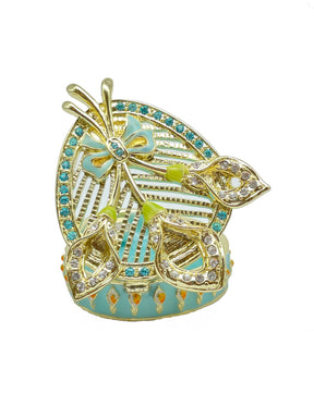 Keren Kopal Green turquoise Beautiful Decorated Trinket Box