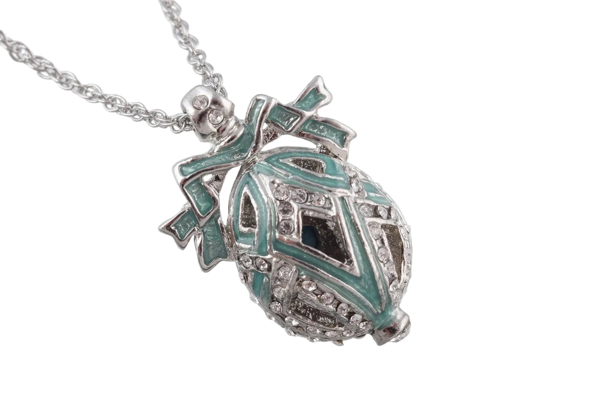 Keren Kopal Silver & Light Green Egg Pendant Necklace