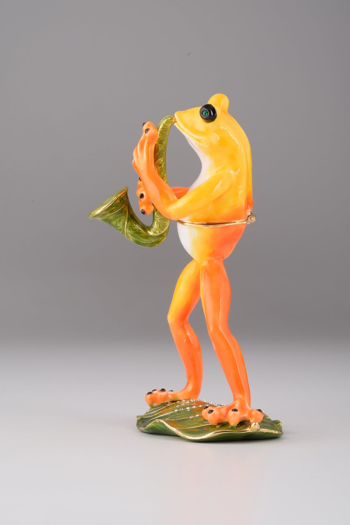 Frog Playing a Saxophone