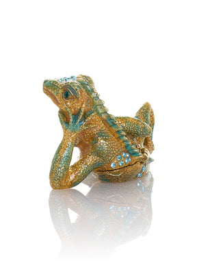 Chilling Lizard Trinket Box