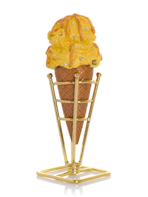Summer Special Salted Caramel Vanilla Ice Cream Cone Trinket Box