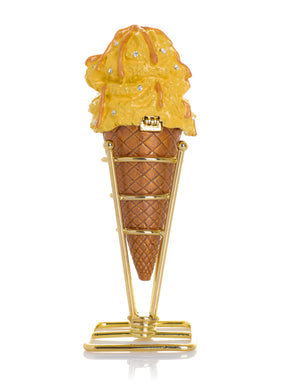 Summer Special Salted Caramel Vanilla Ice Cream Cone Trinket Box