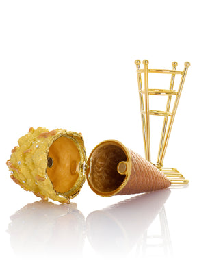 Summer Special Salted Caramel Vanilla Ice Cream Cone Trinket Box