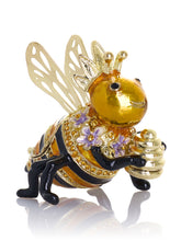 Queen Bee Holding a Beehive Trinket Box