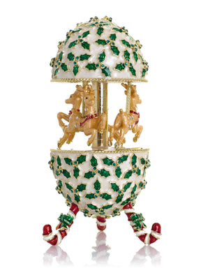 Christmas Reindeer Musical Carousel Playing Jingle Bells