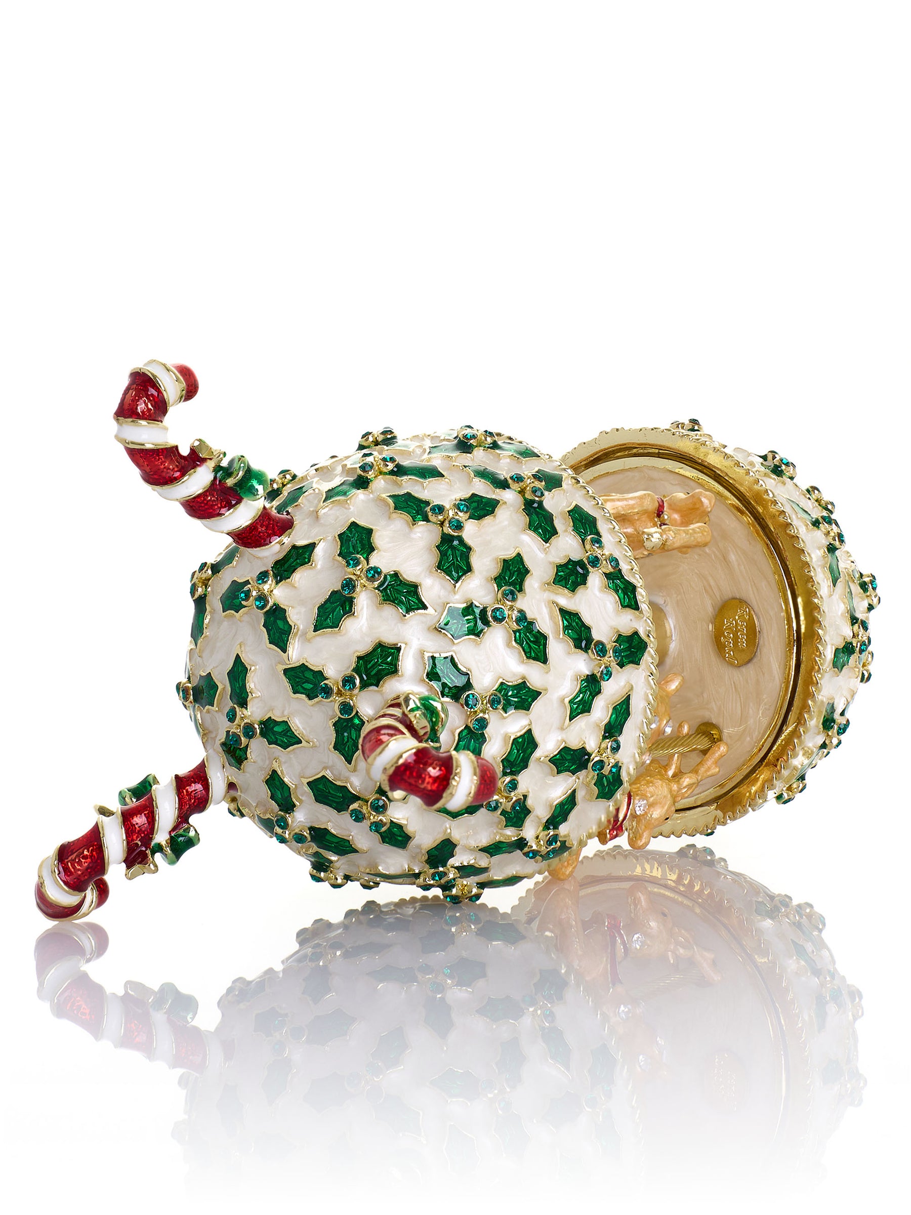 Christmas Reindeer Musical Carousel Playing Jingle Bells