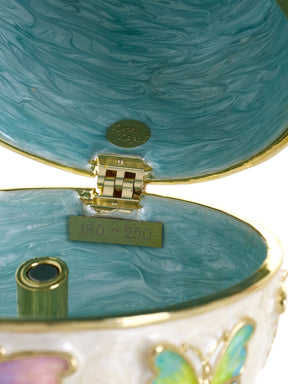 Keren Kopal Limited Edition Enchanted Butterfly Egg Trinket Box with Detachable Crystal Butterflies
