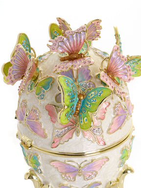 Keren Kopal Limited Edition Enchanted Butterfly Egg Trinket Box with Detachable Crystal Butterflies