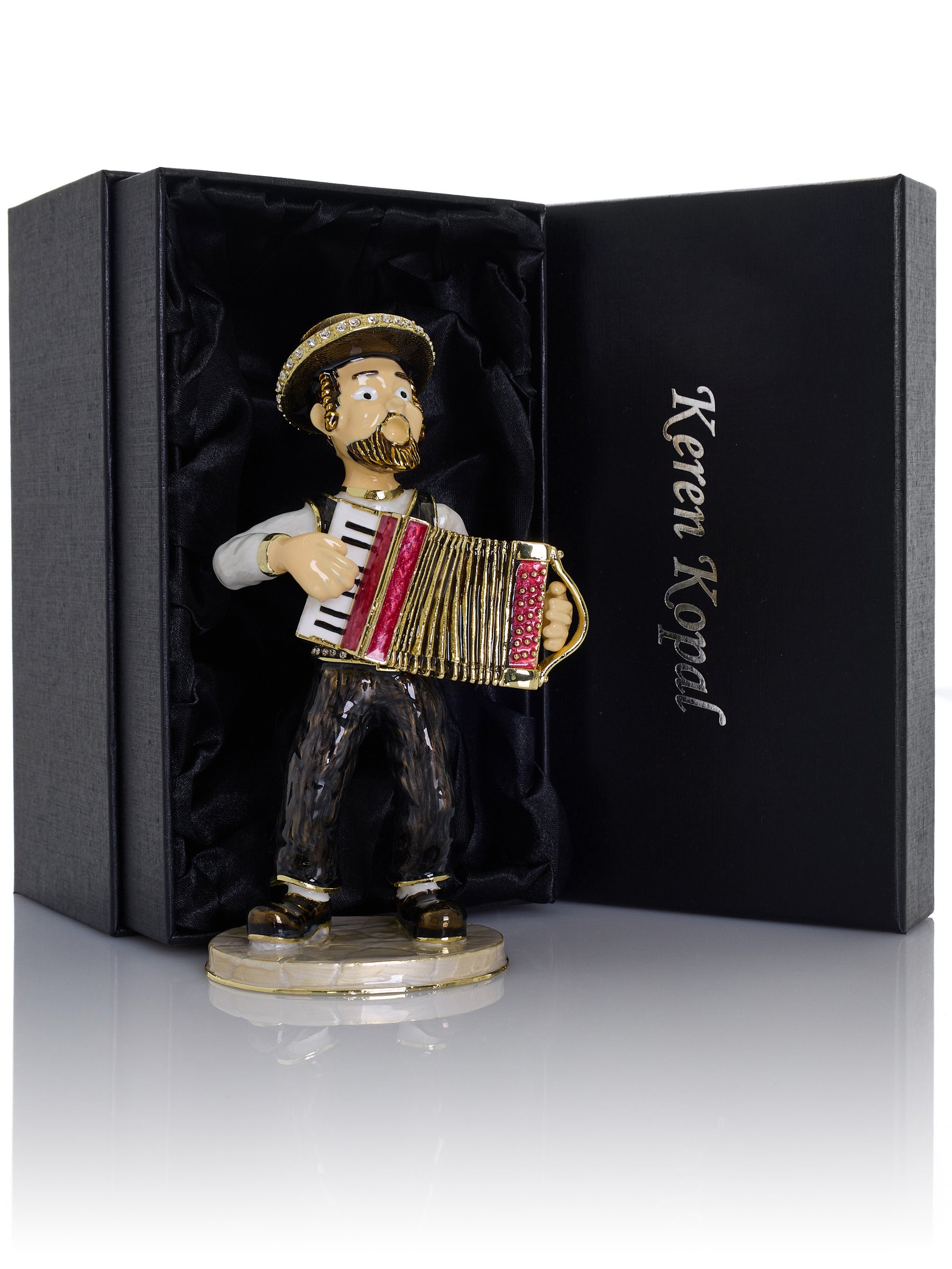 Accordion Music Player Trinket Box