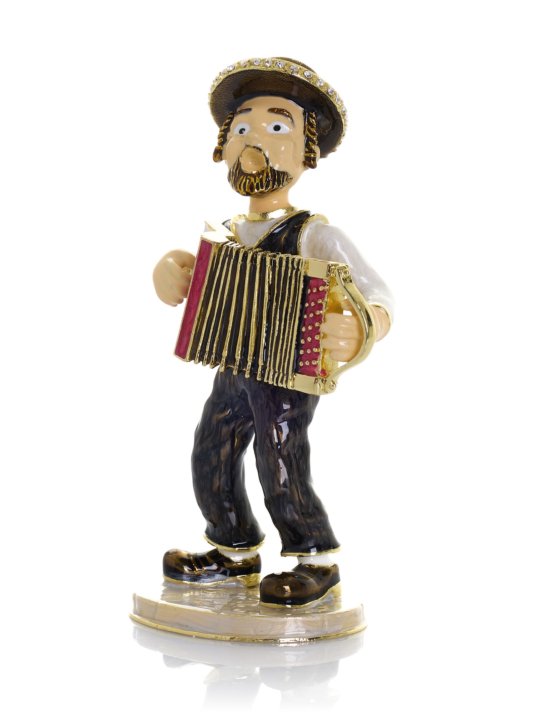 Accordion Music Player Trinket Box