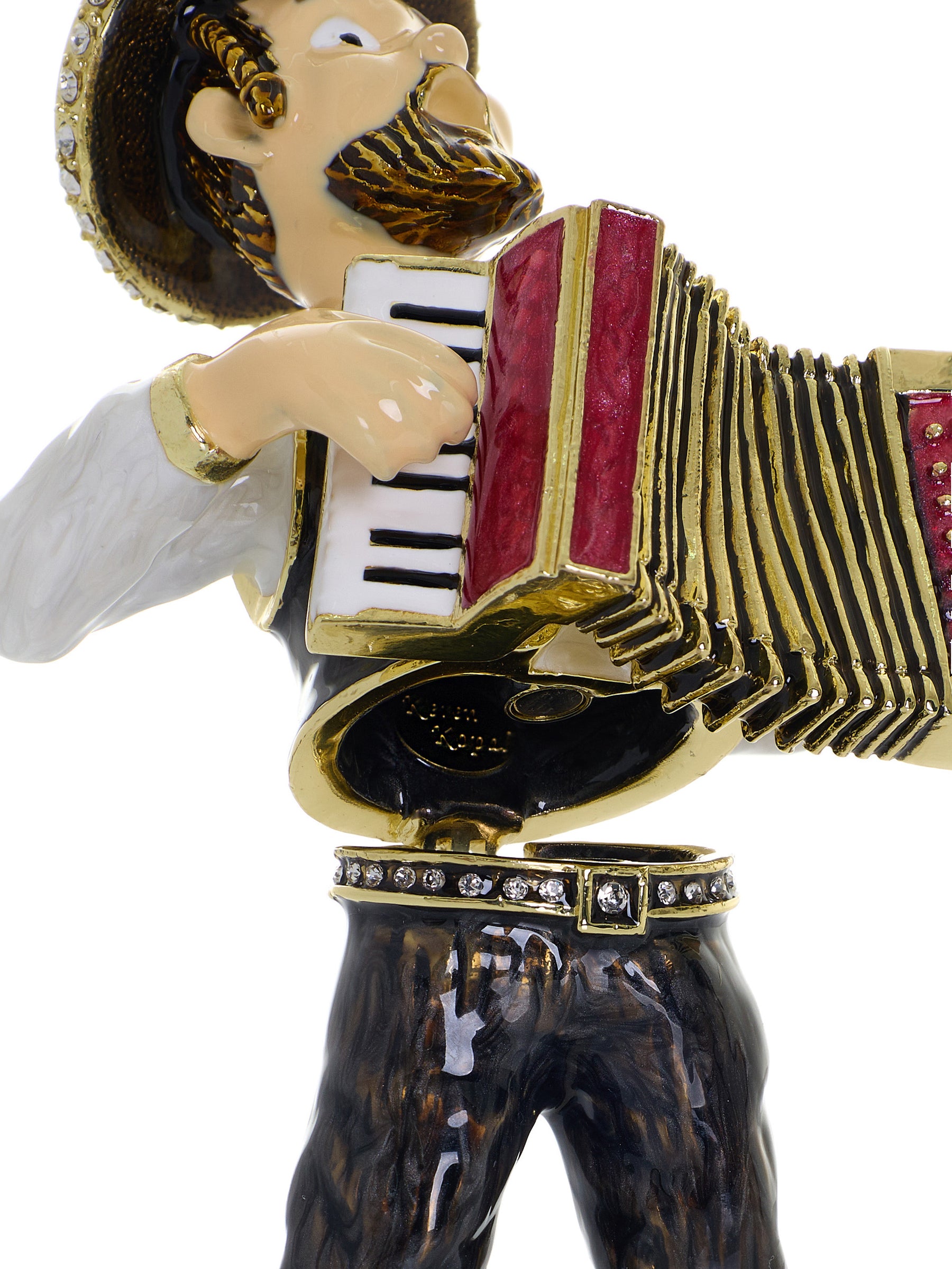 Accordion Music Player Trinket Box
