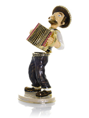 Accordion Music Player Trinket Box