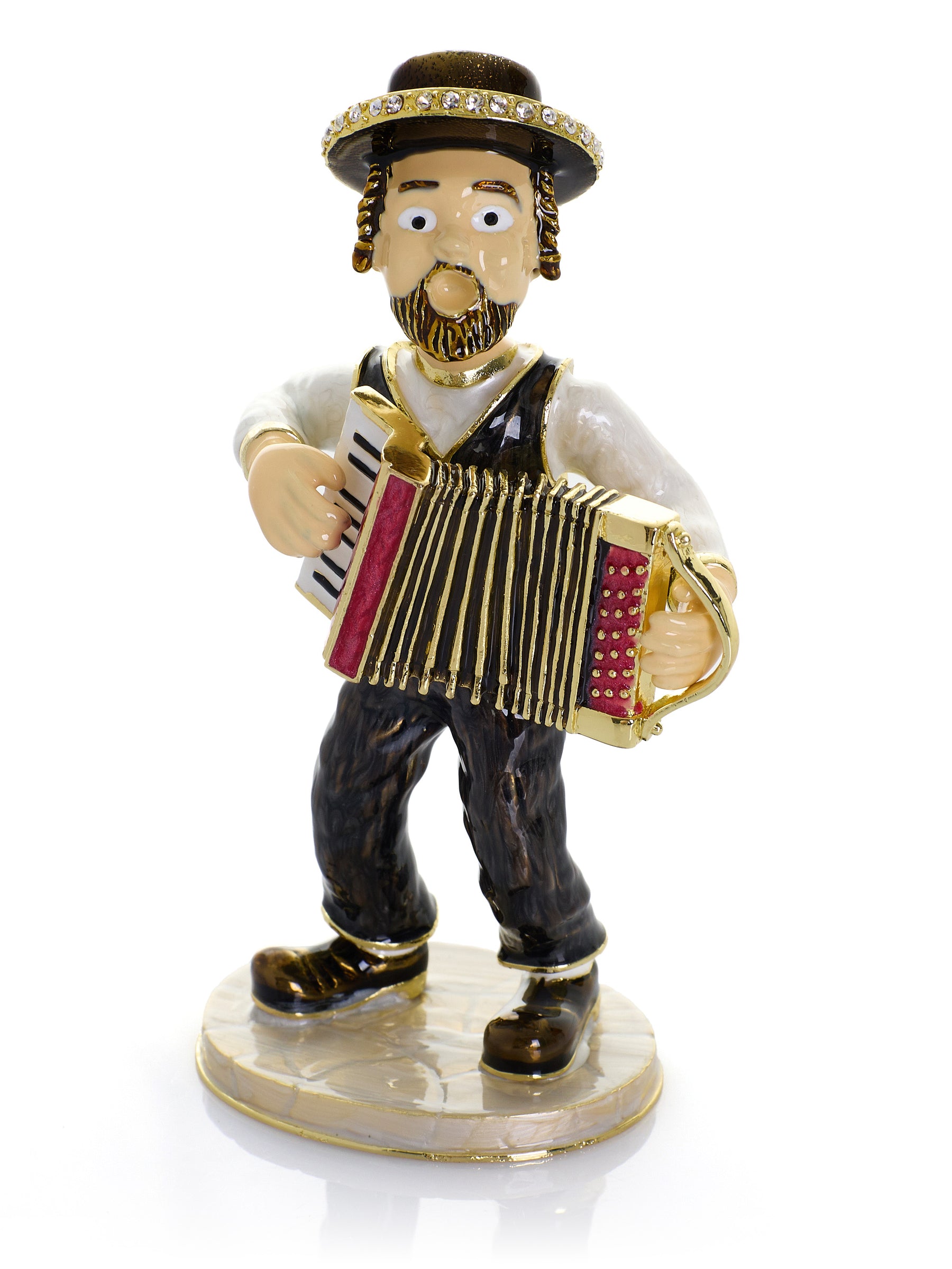 Accordion Music Player Trinket Box