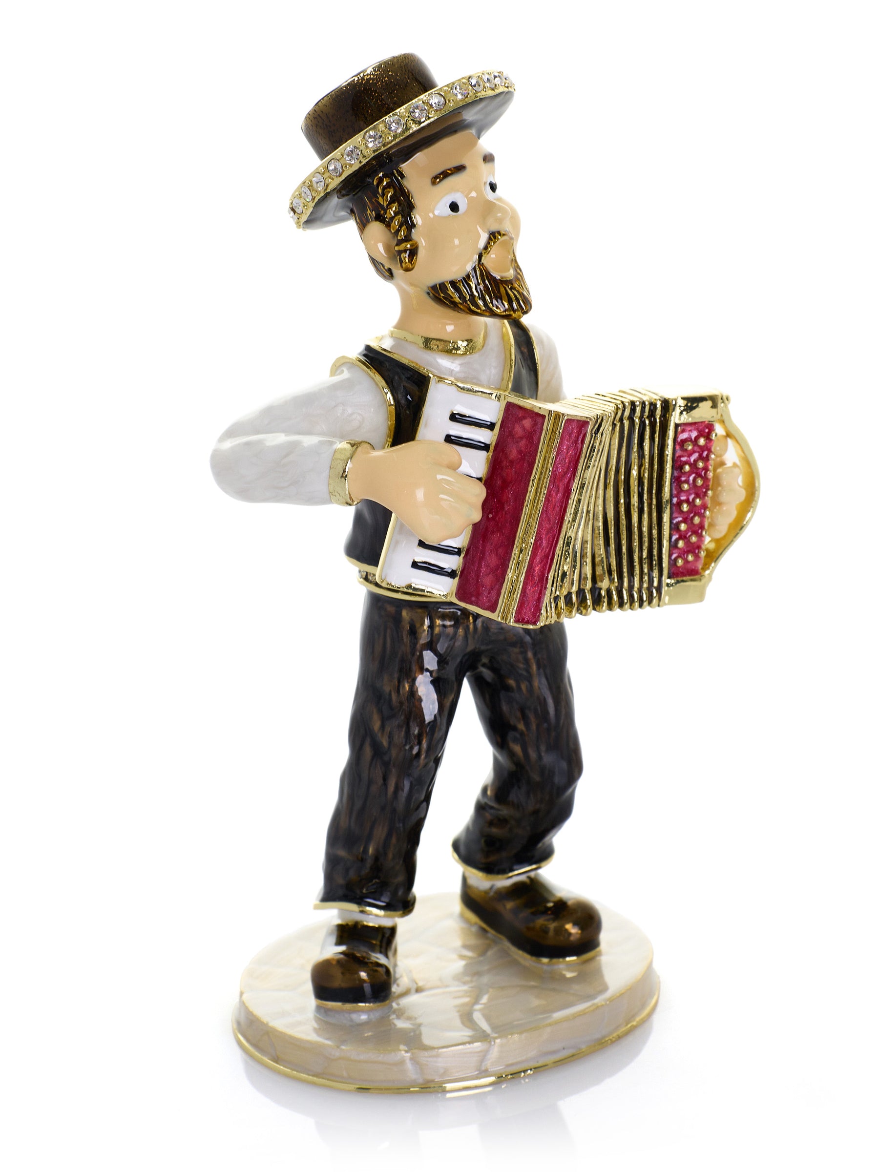 Accordion Music Player Trinket Box