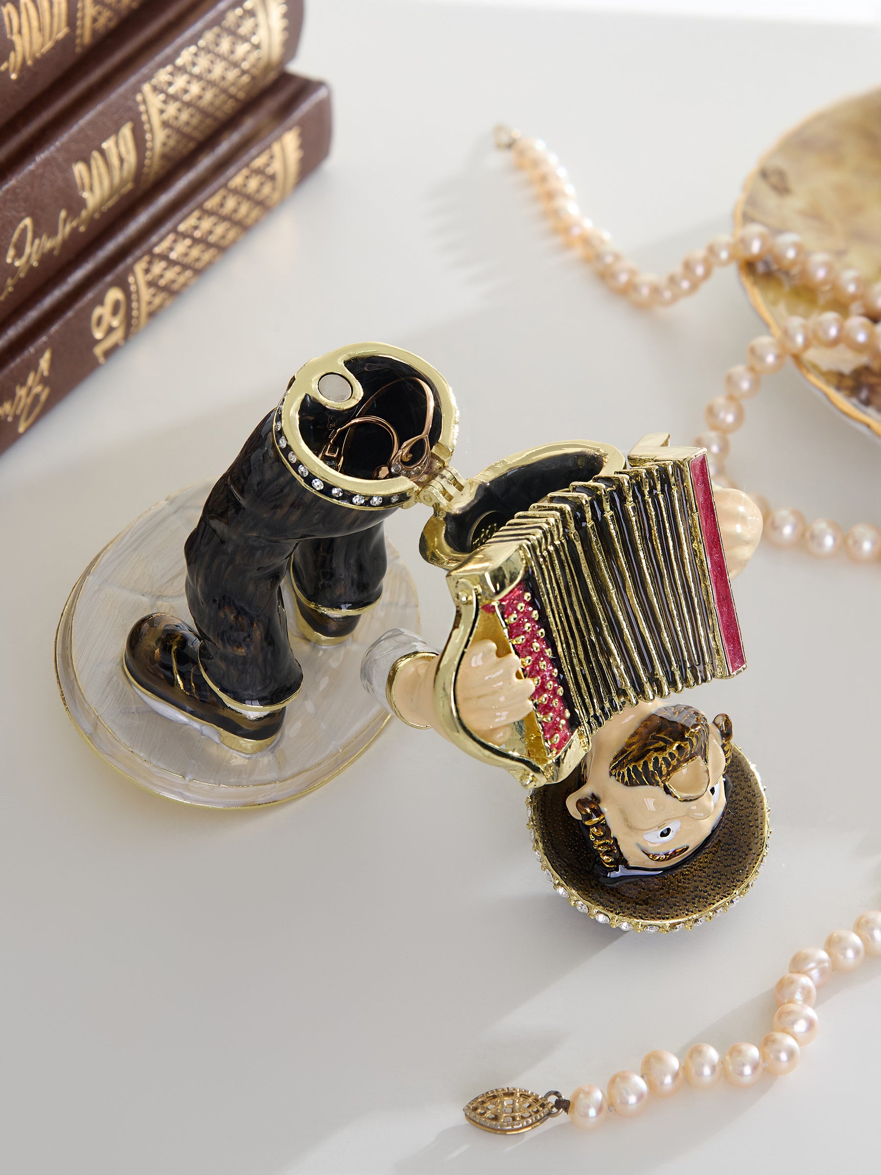 Accordion Music Player Trinket Box