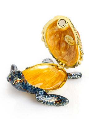 Keren Kopal Blue Sea Turtle Trinket Box