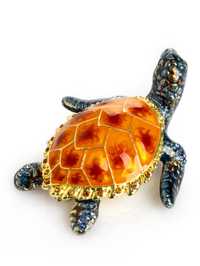 Keren Kopal Blue Sea Turtle Trinket Box