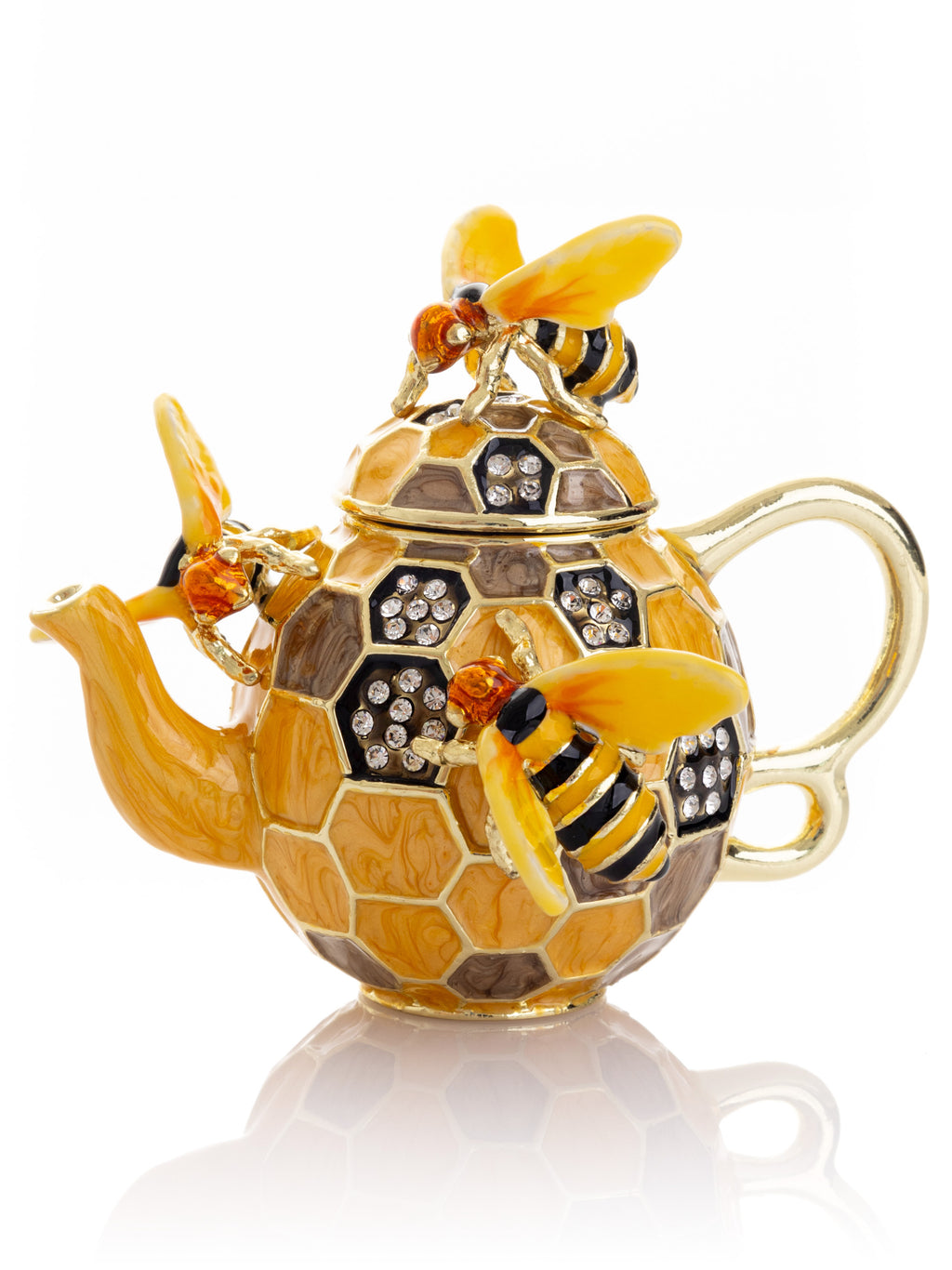 Bee & Honeycomb Teapot Trinket Box | Keren Kopal