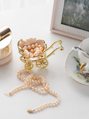 Keren Kopal Red vintage Baby Carriage Trinket Box stroller