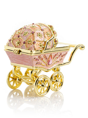 Keren Kopal Pink Baby Carriage Trinket Box