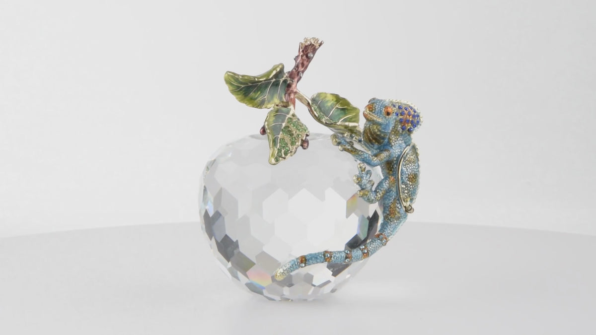 Crystal Apple with a Chameleon