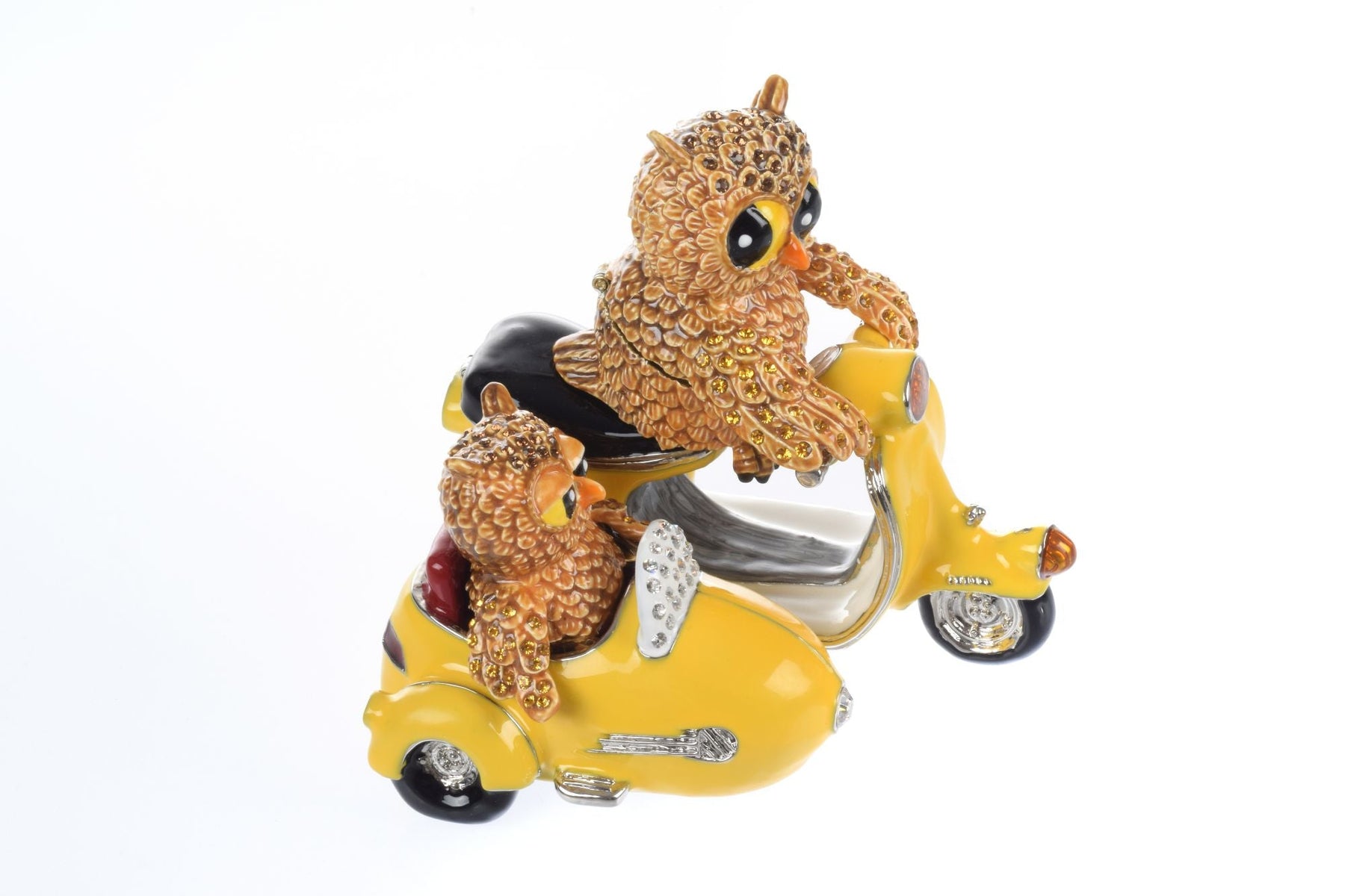 Vélo Brown Owl &amp; Owlet Yellow avec side-car Édition limitée 1 sur 250