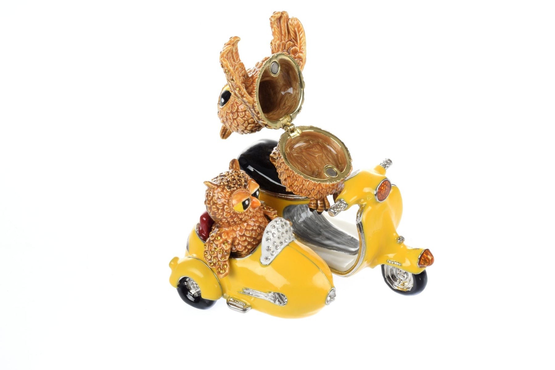 Brown Owl &amp; Owlet Gelbes Fahrrad mit Beiwagen. Limitierte Auflage 1 von 250