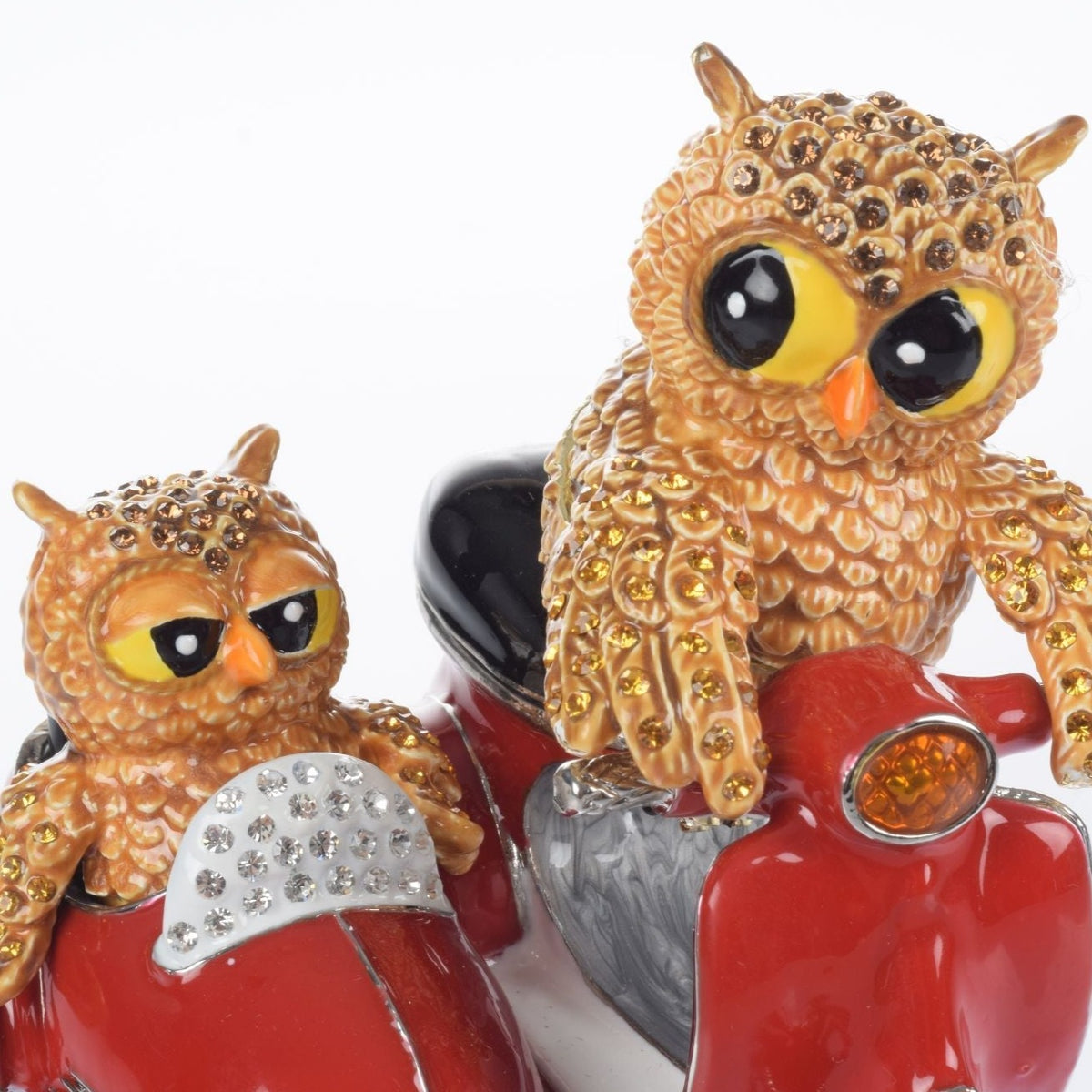 Vélo rouge Brown Owl &amp; Owlet avec side-car Edition limitée 1 sur 250
